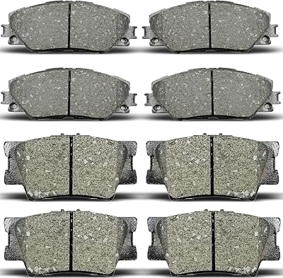 D1211 D1212 Front & Rear Ceramic Disc Brake Pads Kit For Pontiac Vibe 2009-2010,For Toyota Matrix 2009-2013,For Toyota For RAV4 2011-2015 8PCS