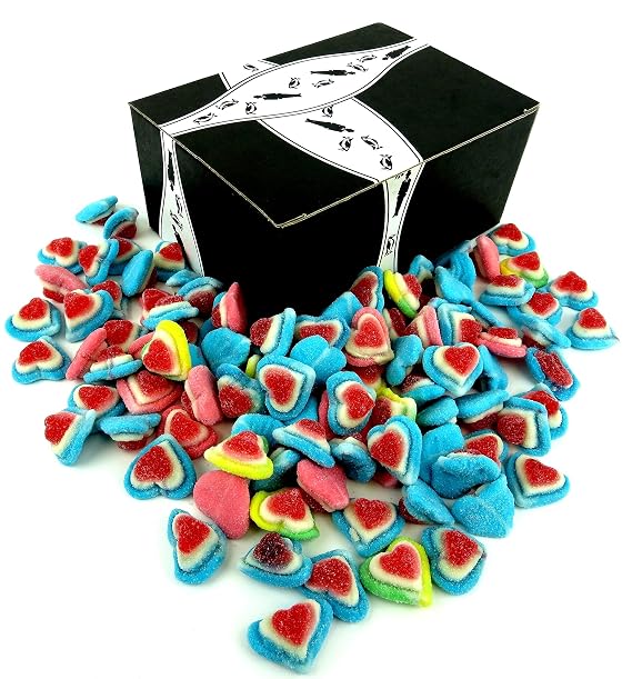 Vidal Sugared Gummi Triple Hearts, 24 oz Bag in a Gift Box