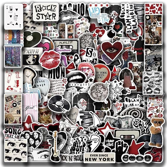 100Pcs Aesthetic Downtown Girls Stickers Pack Cool Trendy Y2K Stickers for Water Bottle Funny Waterproof Sticker for Teens Adults Vinyl Decals for Laptop Skateboard (Downtown Girls Stickers)