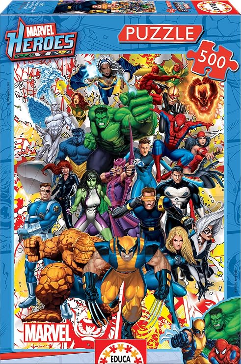 Educa - Puzzle 500 Pieces for Adults Marvel Super Heroes 500 Piece Puzzle for Adults and Children from 11 Years Superheroes (15560)
