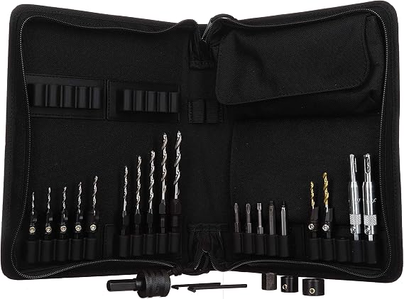 Make it Snappy Deluxe Tool Book - Builders Kit, 5-Pc Countersinks, Drill Adapters, Driver Bits, Depth Stop, Chuck, Counterbores, Hinge Bits