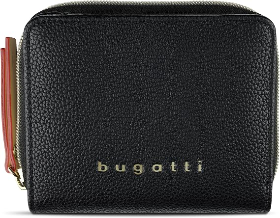 bugatti Ella Ladies Small Zip Purse, Wallet for Women, Black, One Size, Classic