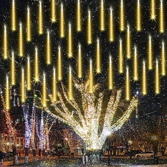 Joomer Christmas Lights Outdoor 11.8 inch 10 Tubes Meteor Shower Lights