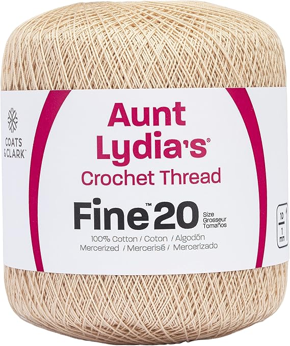 Red Heart Fine Crochet Thread, 20, Natural