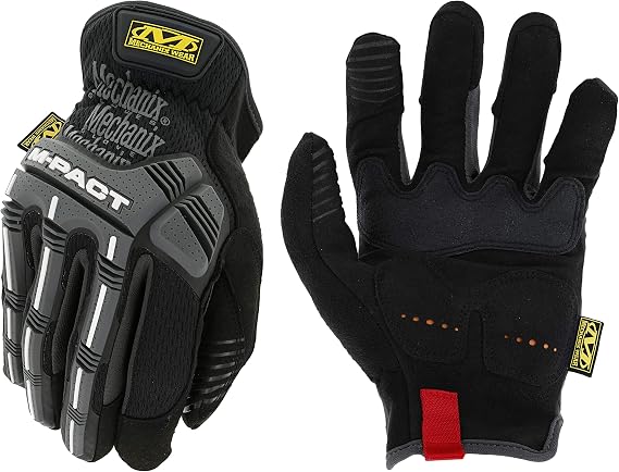 Mechanix Wear M-Pact Open Cuff Touchscreen Work Gloves, Black, Small