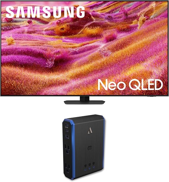 Samsung QN75QN90FAFXZA 75 Inch Neo QLED 4K QN90F Vision AI Smart TV with an Austere 5S-PS4-US1 4-Outlet Power (2025)