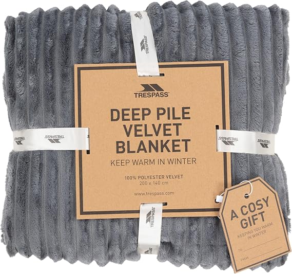 Trespass Blanket Deep Pile Velvet Extra Thick Sculpted