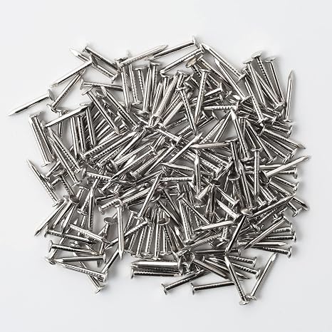 JEGONFRI 1200PCS 1/2" x 18Ga Flat Head Hanging Nails Wall Decor