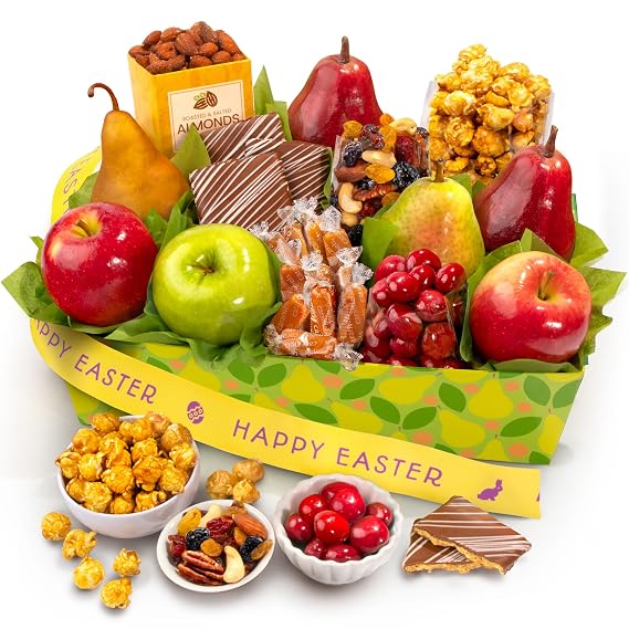 A Gift Inside Easter Orchard Delight Fruit and Gourmet Gift Basket