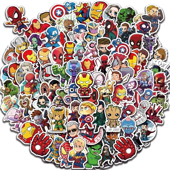 150PCS Superheros Stickers Pack for Teens Boys Adults