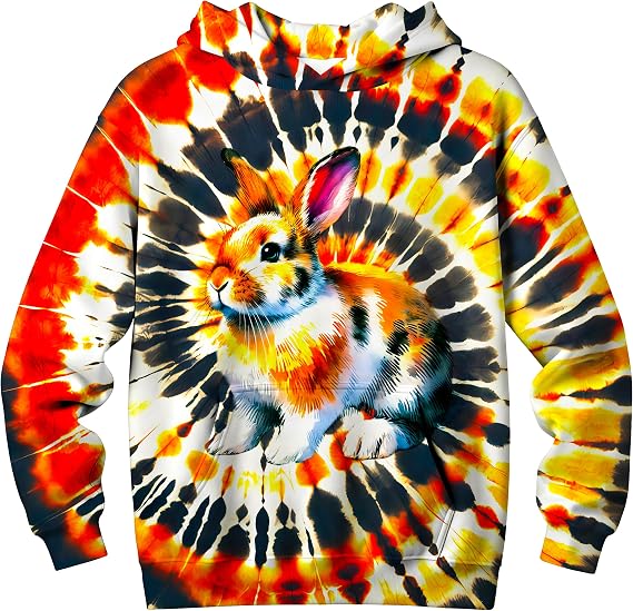 Kids Trendy Tie Dye Kangaroo Pocket Pullover Hoodie Long Sleeve Sweatshirt for Boys and Girls Teens Cute Clothes