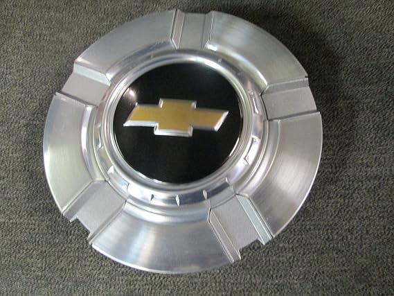 18 Inch OEM Chevy 6 Lug Machined Aluminum Center Cap Hubcap Wheel Cover 2007-2014# 9596343 or 9597991 5291 Silverado Suburban Tahoe Avalanche 1500 Pickup Truck SUV