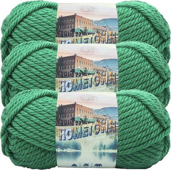 (3-Pack) Lion Brand Hometown Yarn Green Bay Green 135-130