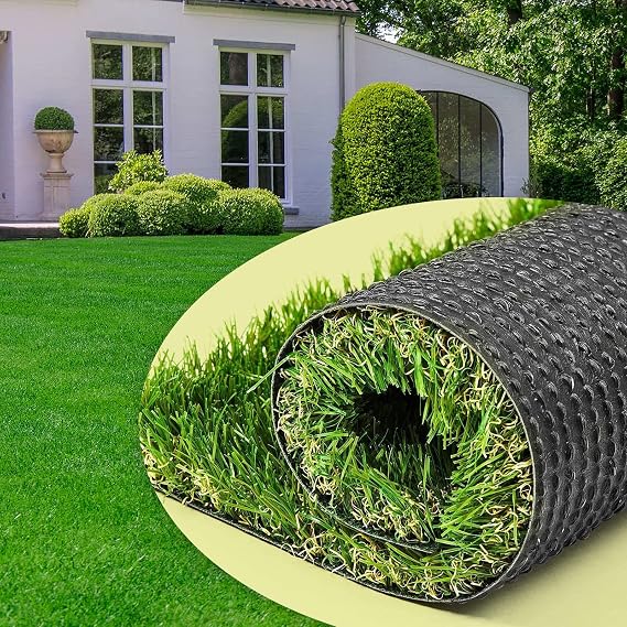 AYOHA Artificial Turf 2.3' x 3.3' Realistic Synthetic Grass, 1.38" Pile Height, Fake Lawn, Landscape for Pets Area, Play Ground, Pool Area, Backyard, Patio, Balcony, Drainage Holes, Custom Size