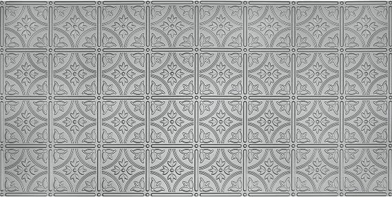 Global Specialty Products 209-02 Traditional Tin Style Panels for Glue-Up Installation, Metallic Nickel