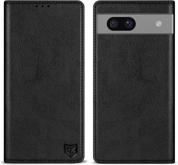 for Google Pixel 7A Wallet Case with [RFID Blocking] Card Slot Stand Strong Magnetic Leather Flip Fold Protective Phone Case for Google Pixel 7A Case Wallet(Black-6.1 inch)
