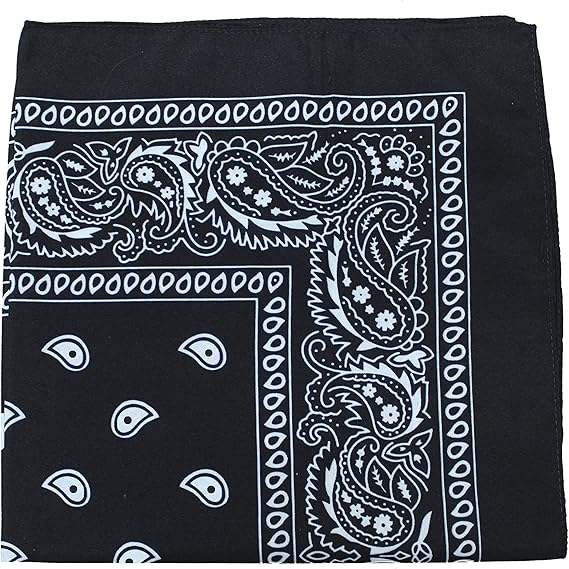 Paisley 100% Polyester Unisex Bandanas - 5 Pack
