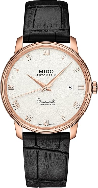 MIDO Baroncelli Heritage Gent - Swiss Automatic Watch for Men - White Dial - Case 39mm - M0274073601300