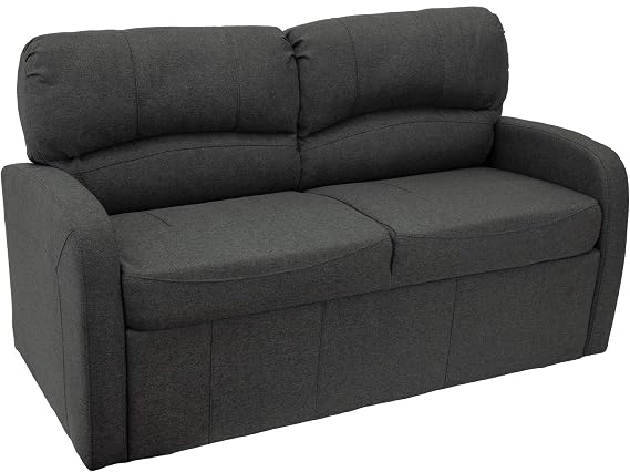 RecPro Charles 60" RV Jackknife Sleeper Sofa Fossil | Converts to Bed, Space Saving, Foam Cushions, Long Lasting