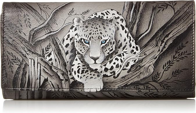 Anna by Anuschka Womens Hand-Painted Genuine Leather Three Fold Organizer Wallet