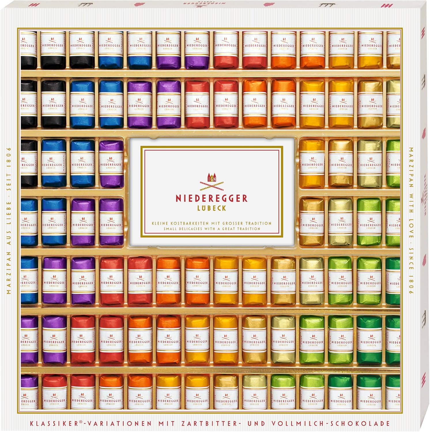 Niederegger - Giant selection box of assorted chocolate marzipan mini loaves - 10 flavours 1075g