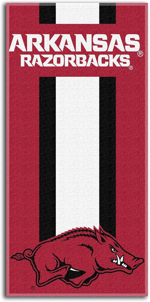 Northwest NCAA Arkansas Razorbacks Unisex-Adult Beach Towel, 30" x 60", Zone Read