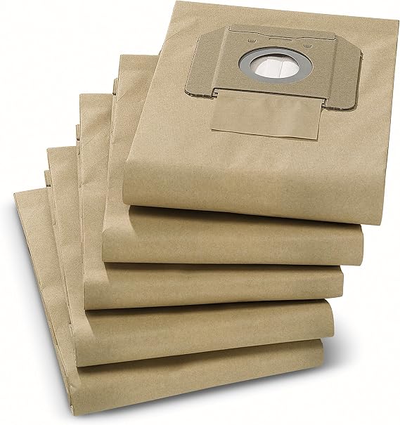Karcher - 5 Pack Paper Filter Bags - Replacement Part - For NT 45/1 Wet & Dry Vacuum Cleaners