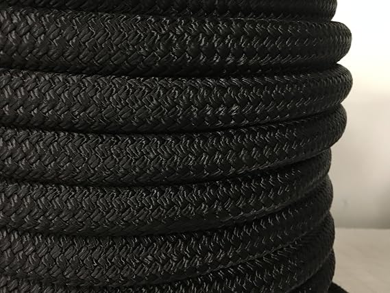 Black Double Braid Nylon Rope 1 inch