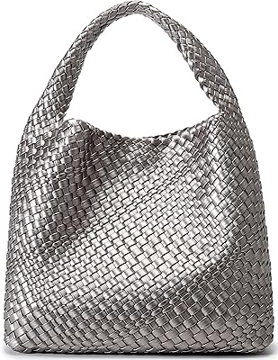 Queenoris Fashion Hobo Bags for Women Top-handle Shoulder Bag Vegan Leather Purses Soft Summer Tote Bag