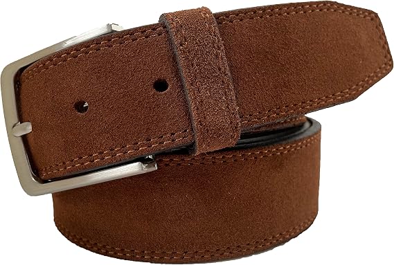 Hand Made Italian Suede Leather Belt Men 40mm