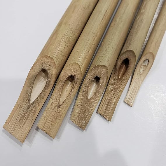 Five Pillars Designs Arabic Calligraphy Bamboo Pens - Set of 5 - Reed Pens Qalam for Arabic, Persian, Urdu Calligraphy