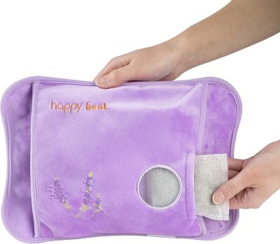Rechargeable Heating Pad, Electric Hand Warmer for Arthritis, Electric Water Bag, Auto-Shut Off- Lavender 3 lbs