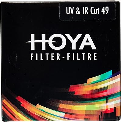Hoya UV-IR Cut Screw-in Camera Lens Filter 49mm Filter Blocks UV Below 390nm & IR Above 700nm Multi-Coated Optical Glass & Slim Frame for Digital and Film Cameras