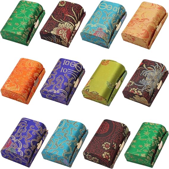 Lipstick Case Holder with Mirror for Purse Double Branch Set of 12