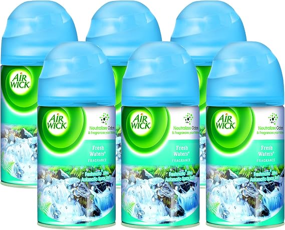 Air Wick Freshmatic Ultra Spray Refill, Fresh Waters, Aerosol, 6.17 oz. (Pack of 6)