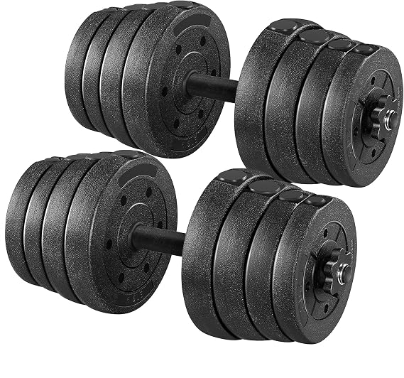 Yaheetech 66LB Adjustable Dumbbells Set of 2 Free Weights for Home Gym