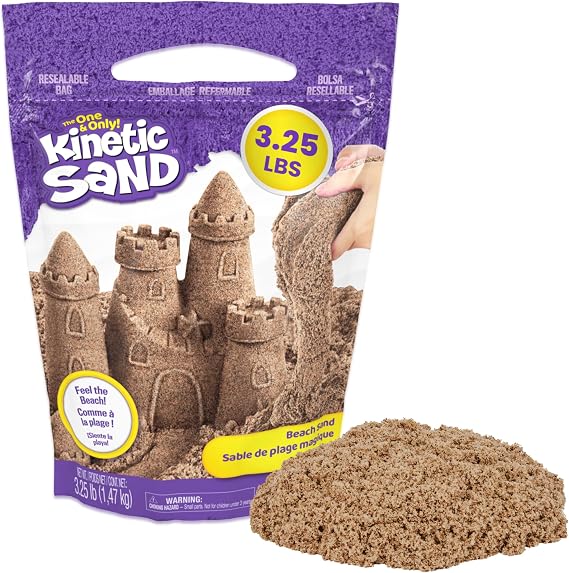 Kinetic Sand 3.25lb Beach Sand , Sensory Toys, Ages 3+