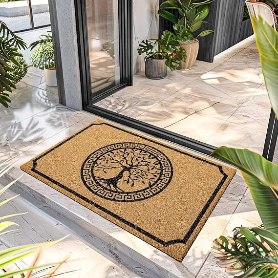 Decovetro Paspas Hayat Ağacı Desenli Kapı Önü Paspası 40 x 60 Cm
