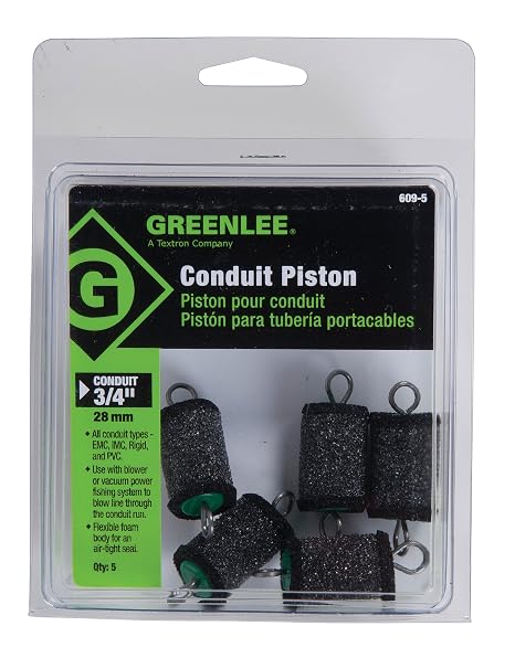 Greenlee 609-5 Piston For 3/4" Conduit, 5 Pack