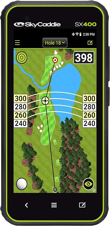 SkyCaddie SX400, Handheld Golf GPS with 4 inch Touch Display, Black, (Model: SX400 GPS)