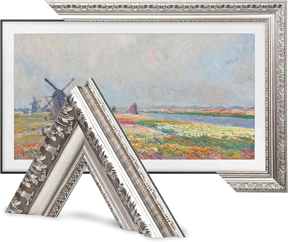 TV Guard Frame TV Bezel, Compatible With Samsung The Frame TV, 55 Inch, Antique Silver, Suitable for Wall Mounted Televisions