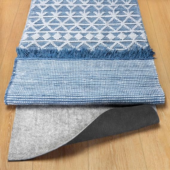 RUGPADUSA - Dual Surface - 2'x12' - 1/8" Thick - Felt + Rubber - Non-Slip Backing Rug Pad - Adds Low-Profile Comfort and Protection