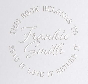 Library Book Embosser Seal Stamp Personalized Customized 1 x 5/8" (Script)