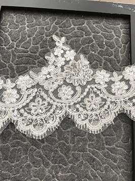 #1 White Embroidery Lace Trim Lace,DIY Sewing Craft (Two yards,5 1/2" Width)
