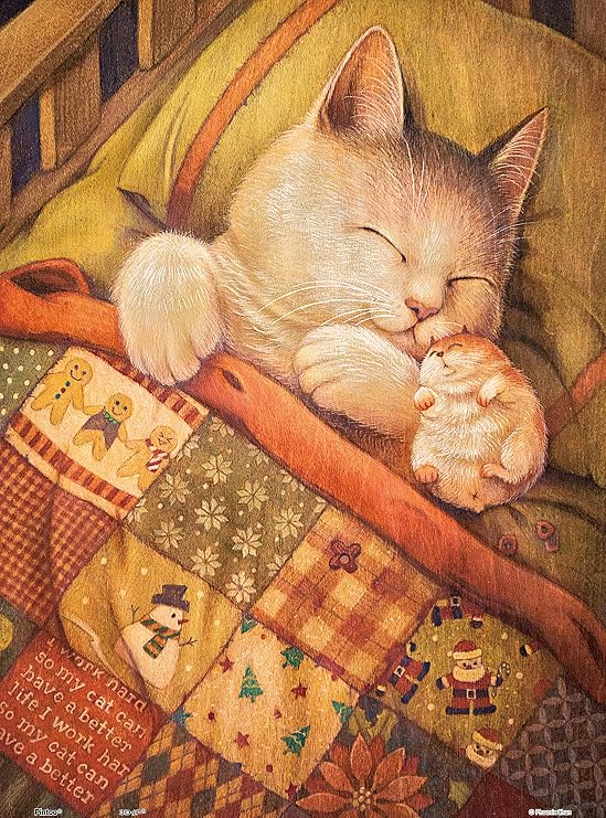Pintoo Jigsaw Puzzles 300 Piece for Adults - Phoenix Chan - Fall Asleep - Easy Storage Snug Interlocking Plastic Puzzle No Glue Required [H2429]