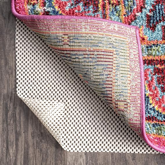 nuLOOM Beau White Solid Power Loomed Area Rug Pad, 8' x 10'