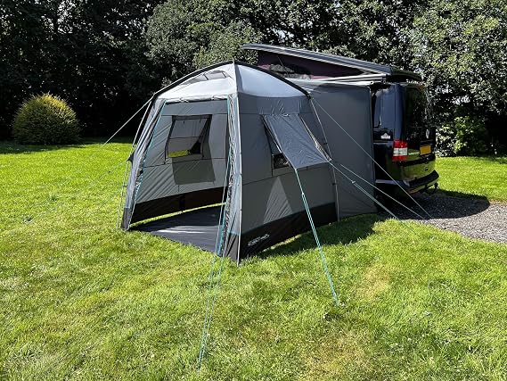 Cayman Outhouse Handi Driveaway Campervan Awning, Teal, 120HDE Hex Fabric, 180-240cm Height, Waterproof 3000mm HH, Lightweight Utility Tent with Fibreglass Poles